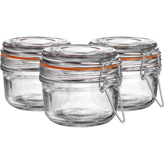 Bocaux En Verre 500 Ml Avec Couvercle à Vis - Pour Confitures, Conserves - Neuf (Lot)