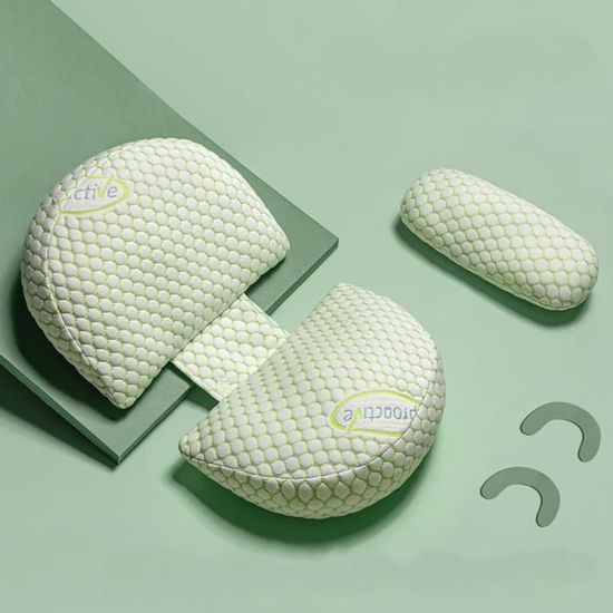 Coussin De Grossesse En Forme De V - Soutien Dos, Ventre, Hanches | Housse En Coton Lavable, Idéal Pour Dormir Sur Le Côté, Allaitement Et Voyages