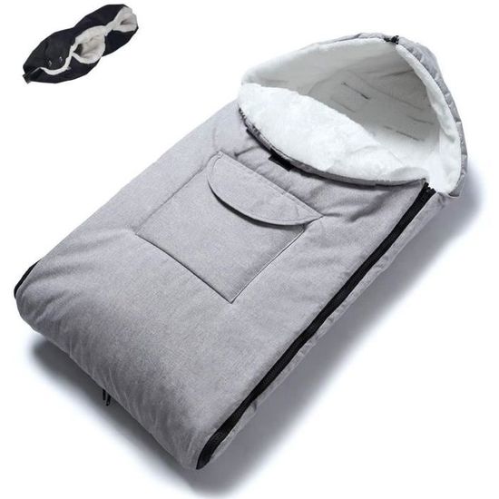 Chancelière Universelle Pour Poussette - Polaire Douce, Bandes Réfléchissantes - Gris - Zamboo