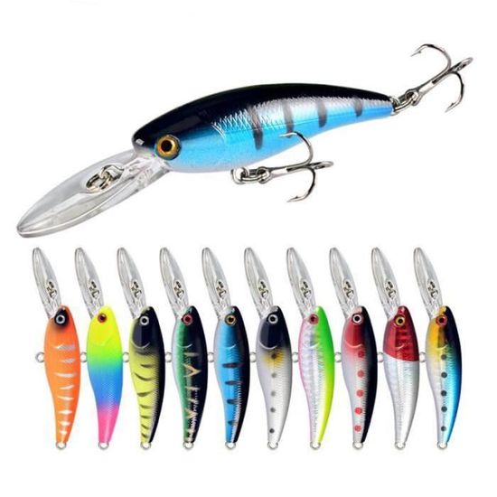 10 pièces 8 cm 5g appâts vierges manivelle méné leurres de pêche non peints corps de leurre appât dur matériel de pêche leurres non peints  18