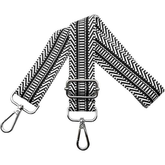 Bandoulière Large 3,5 Cm Pour Sac – Réglable 80-130 Cm, Mousquetons Métal Doré, Noire – Confort Maximal !