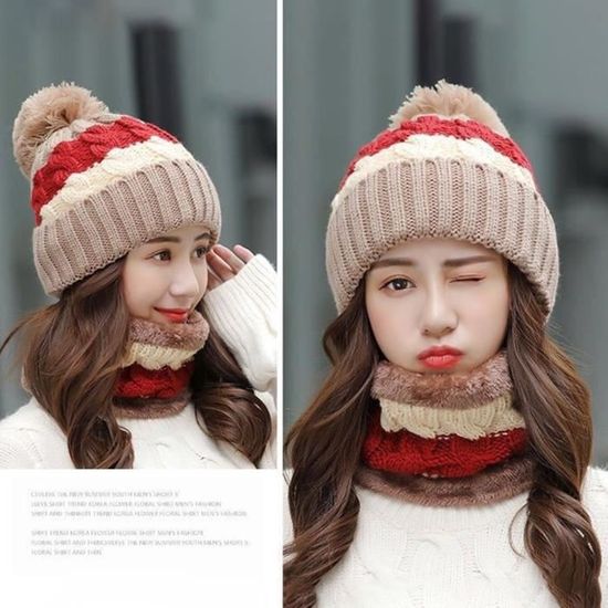 Ensemble Hiver 5 En 1 PASUDA - Bonnet, Écharpe, Gants, Cache-Oreilles, Chaussettes
