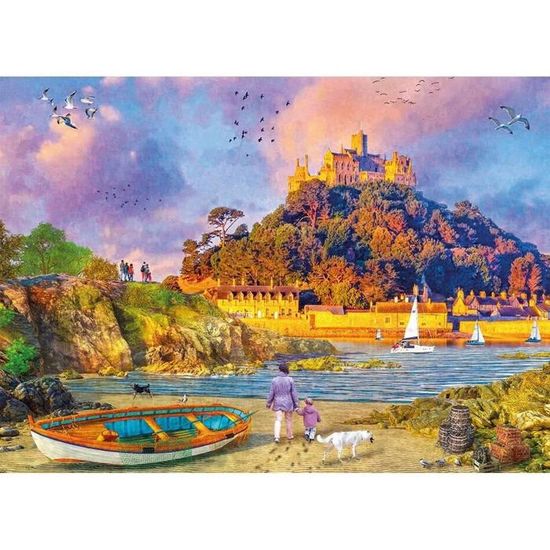 Nathan Puzzle 1500 Pièces - Le Mont-Saint-Michel - Photo Drone, Finition Mate Anti-reflets - Dès 14 Ans