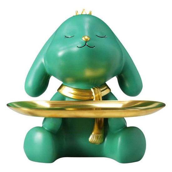 Statuette Ours Géométrique Statue Ours Géométrique Avec Plateau - Vide-poche Design Moderne Pour Entrée Et Salon Statue Ours Décorative