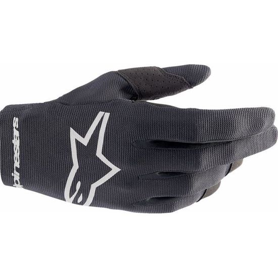 Guantes De Motocross Alpinestars Radar 22, Negro Y Gris, Color Negro