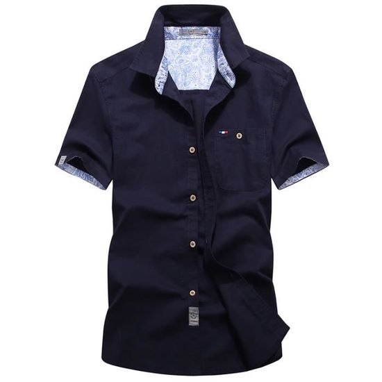 Chemise Affliction Homme Manches Courtes Taille XL Bleue – Occasion En Très Bon état, Style Décontracté