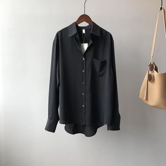 Chemise Unie Poche Décontractée