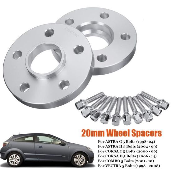 Entretoise Roue 20mm Hubcentric Pour Toyota Camry RAV4 - 5x114,3 CB 60,1mm M12x1,5 En Aluminium