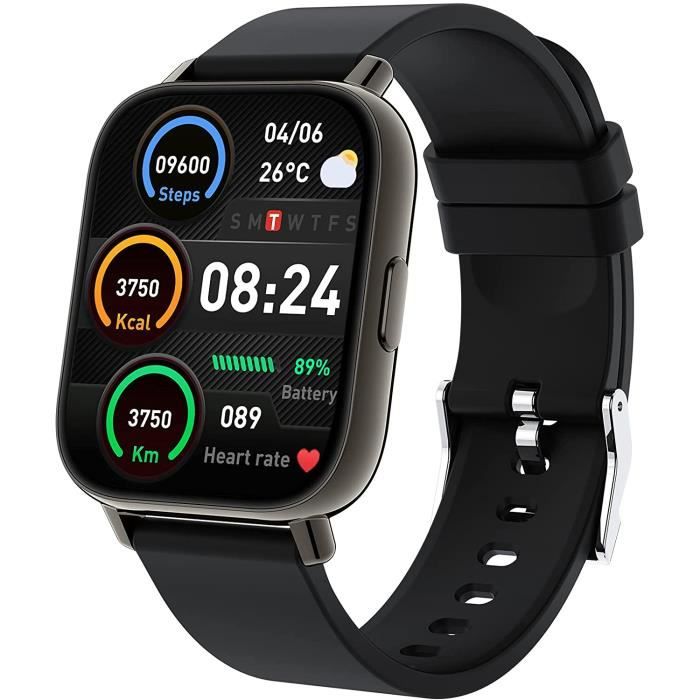 Montre Connectée SUPBRO 1.69" - Fitness Tracker Fréquence Cardiaque IP68