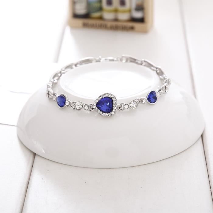Bracelet - Coeur De L'Océan - Titanic - Argenté/Bleu