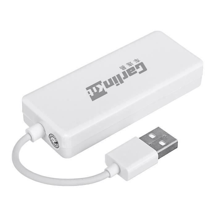 USB Carplay Dongle Link Intelligent Pr iPhone Android Auto Voiture Navigation Player BLANC