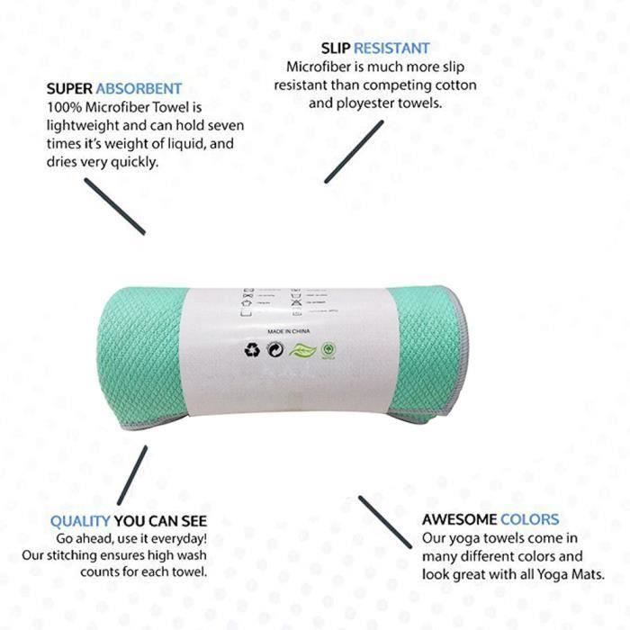 Yoga Serviette Antiderapant Yoga Mat chaud serviette Yoga serviette en microfibres pour le yoga et Pilate YO878~YJ5815