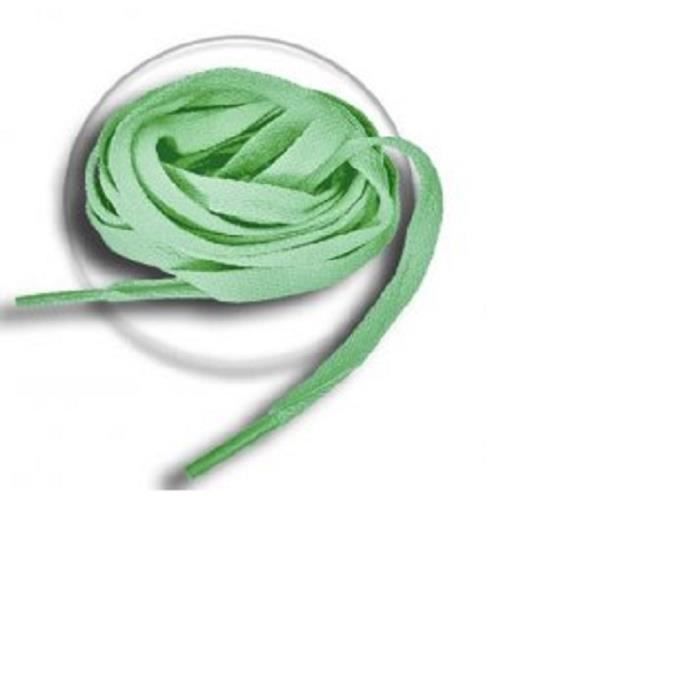 Paire de 2 Lacets Plats chaussures vert d'eau (entre le bleu clair et le vert clair) - 150 cm - 8 mm - basket tennis sneakers