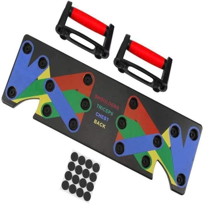 Planche de Musculation Multifonction avec Support et Bande Résistance, Appareil de Fitness et Push Up Board