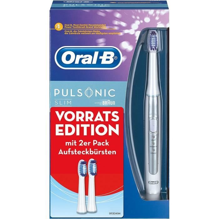 Brosses à dents électriques Oral-B Brosse à Dents Electrique Pulsonic Slim + 3 brossettes 88275