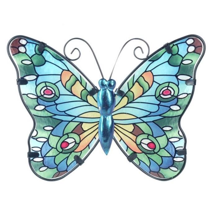 Papillon Bleu deco murale 21.5