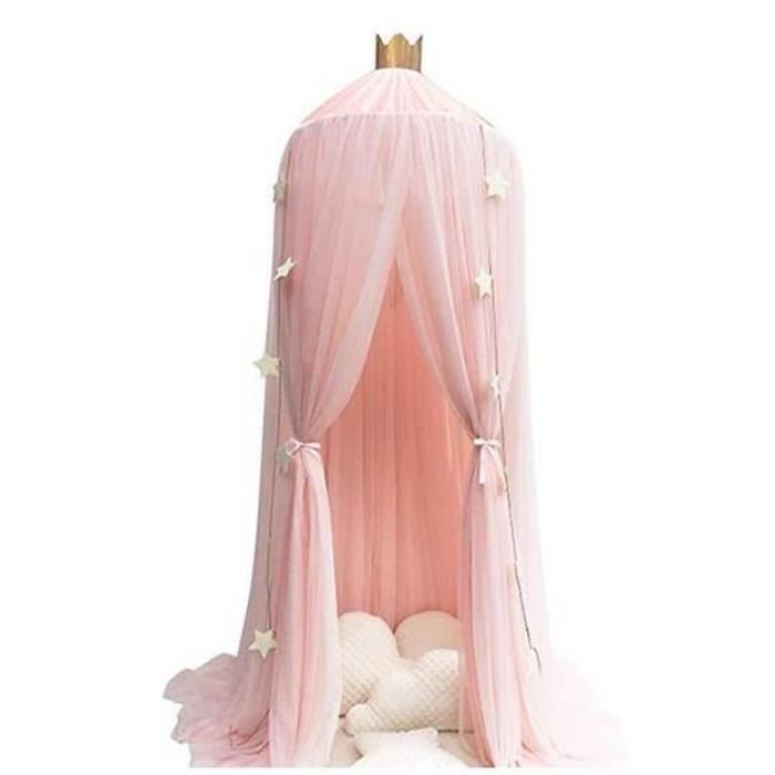 ZS10185-Tentes de dôme, Rideau de lit, Moustiquaire fantastique,Ciel de Lit Avec étoiles Décoration pour chambre des enfants - R