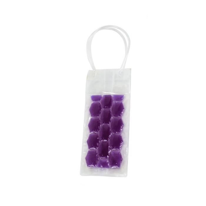 Rafraichisseur vin,Sac pour congeler la bouteille de vin en PVC, porte glace, refroidisseur de bière, porte glace - Type yellow