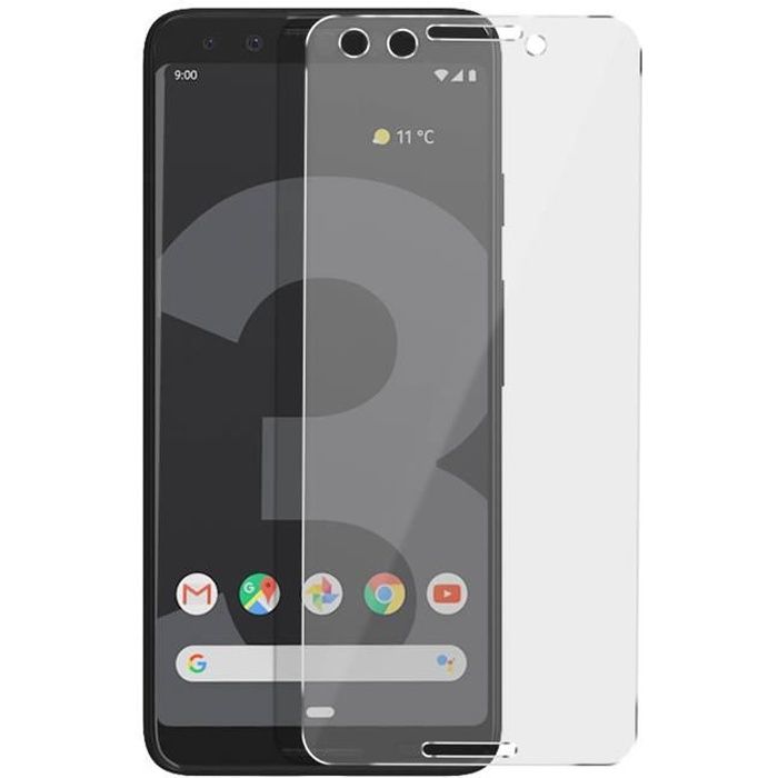 Verre trempé Google Pixel 3 Film Protection écran 9H 0.33 mm Transparent Blanc