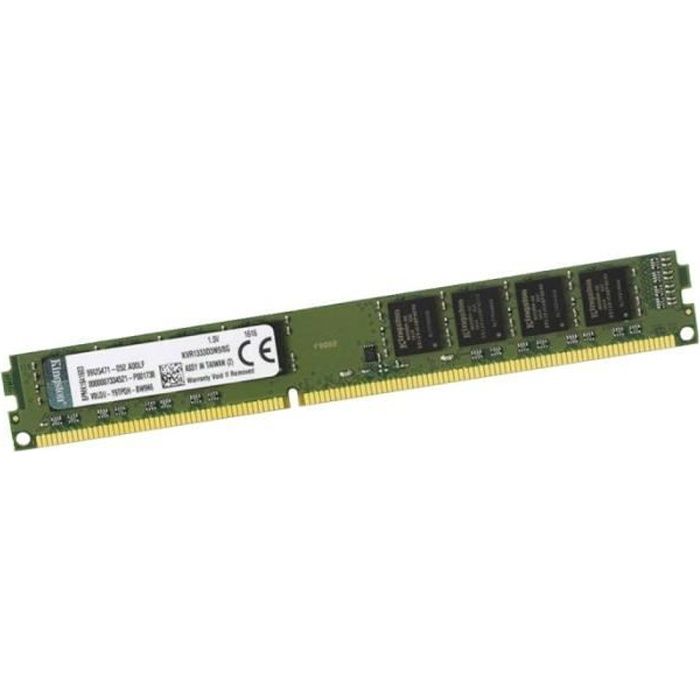 8go Ram Kingston Ddr3 Pc3-10600u 1333mhz Kvr1333d3n9/8g 2rx8 Low Profile 1.5v