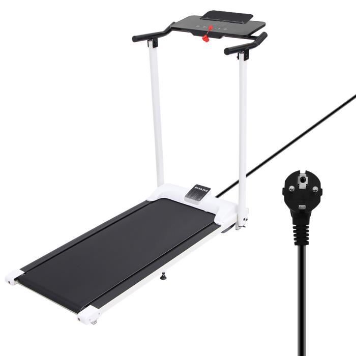 ONEVER® GT6 Tapis de Course Electrique Pliable Silencieux, 1 à 10 km/h Idéal pour Maison/Bureau Eu Plug - Blanc