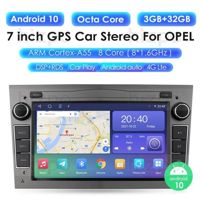 Lecteur GPS de voiture 3 + 32G 2Din pour Opel Astra H J Vectra Vauxhall Antara Zafira Corsa C D Vivaro Meriva android Autoradio 4G F