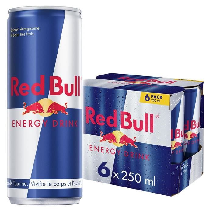 LOT DE 8 - RED BULL Boisson énergisante - 6 x 25 cl