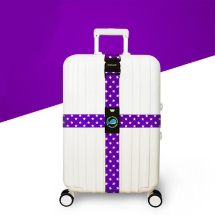 TEMPSA Honana WX-L1 Sangle Ceinture de bagages valise croix pas de verrou pourpre étoile