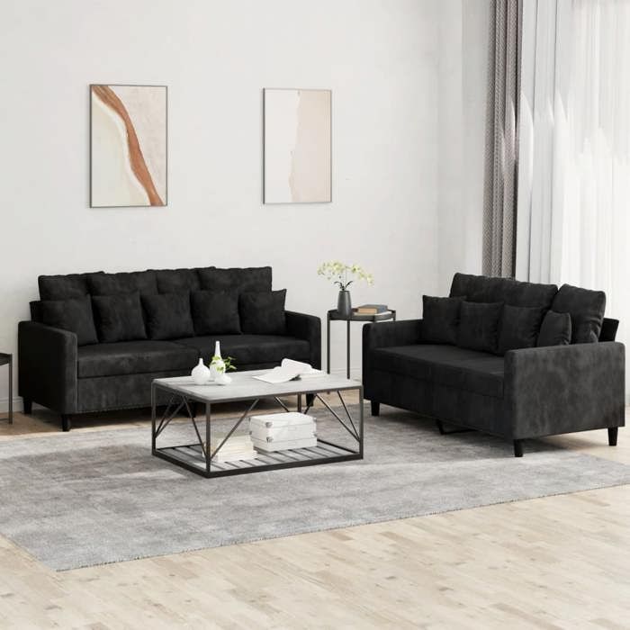 vidaXL Canapés velours - vue 3