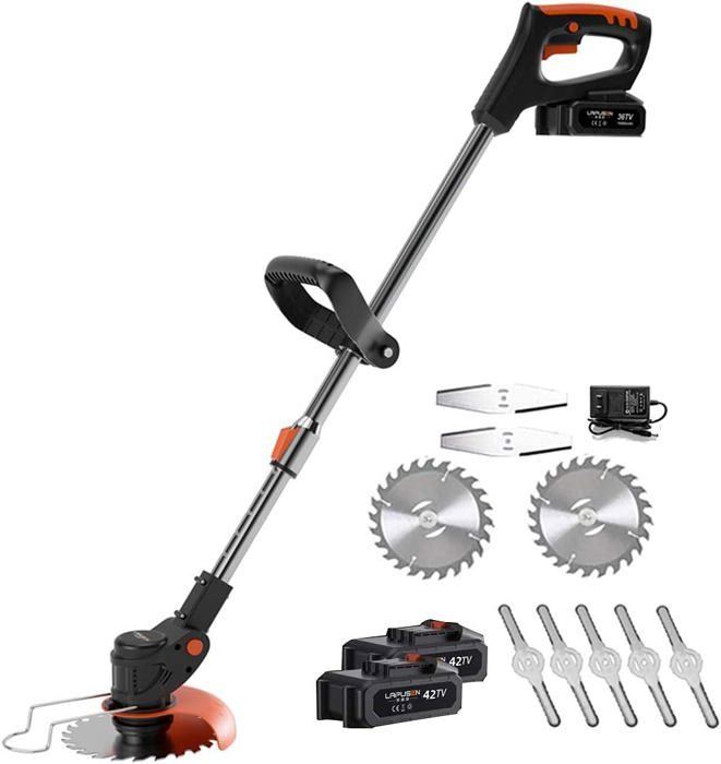 Débroussailleuse électrique Sans Fil Lacoco - 800W, 2 Batteries 2Ah, Longueur Réglable, 3 Types De Lames - Pour Jardin - 4