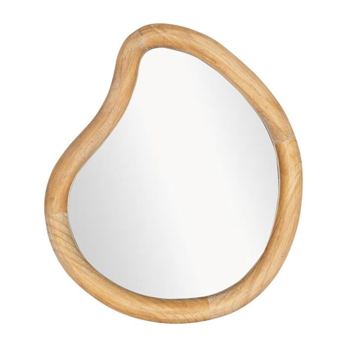 Miroir Mural Ovale En Bois - 38x32 Cm, Style Original, Pour Salon, Chambre, Entrée - 7