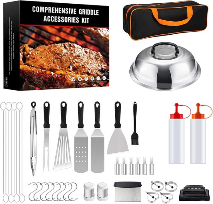 Ustensile De Cuisine En Acier Inoxydable 8PCS Avec 1support, Batterie