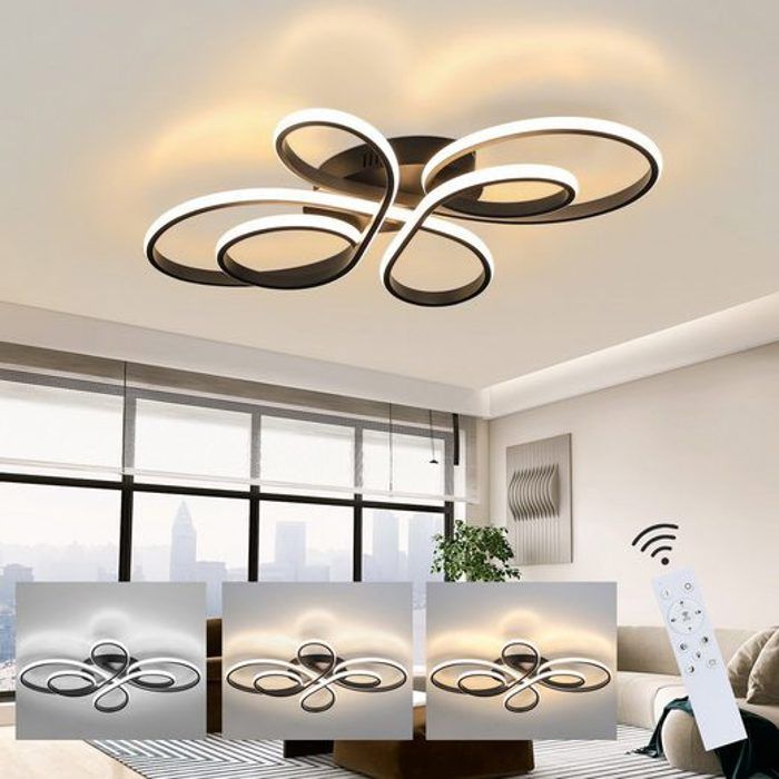 Plafonnier LED Lampe de Plafond Moderne 60W 4500LM lumire blanche pour