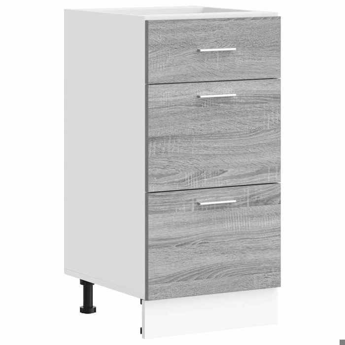 Meuble bas de cuisine - CHIC Armoire de plancher Lyon - sonoma gris 40x46x815 cm @1129@