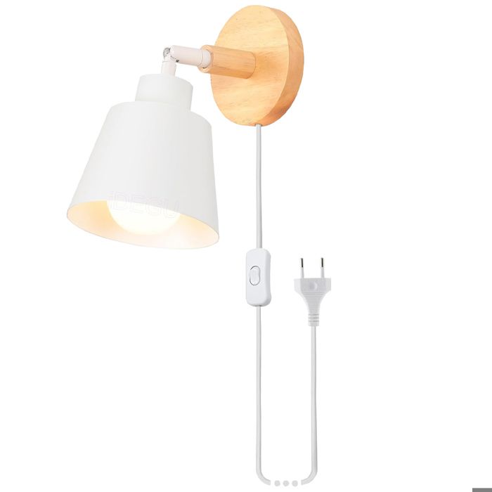 iDEGU Applique Murale Intérieur Moderne Lampe Murale Industriel Rétro avec Prise et Interrupteur Réglable E27 Luminaire Vintage iDEGU Applique Murale Intérieur Moderne Lampe Murale Industriel Rétro avec Prise et Interrupteur Réglable E27 Luminaire Vintage