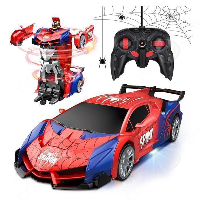 DAOUZL Voiture Télécommandée Araignée 2-en-1 – Robot Spider RC 360° 2.4GHz – Cadeau Enfant 3-8 Ans