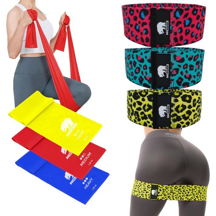 Kit De Barre De Pilates AGPTEK Avec 6 Bandes élastiques De Résistance, 3 Sections, Multicolore