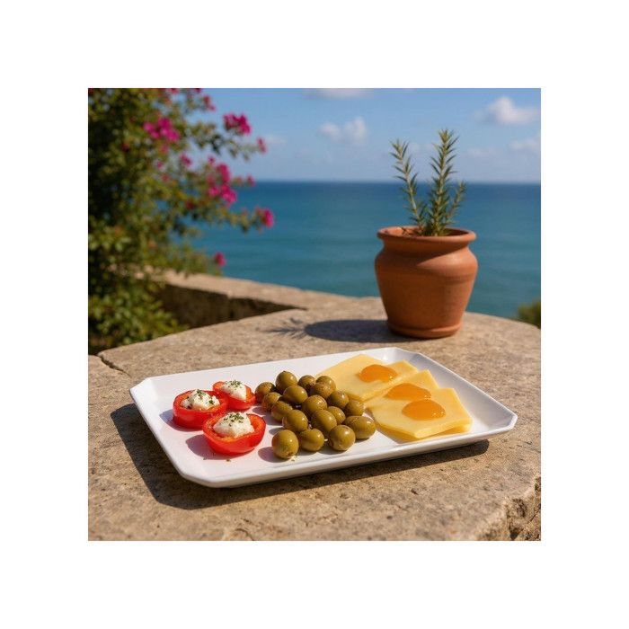 Assiette plate rectangle Edge - D 30.5*19.5 cm