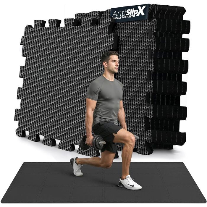 Matelas Puzzle de Fitness en Dalles de Mousse EVA sans BPA Tapis Tatami pour Protection de Sol - Salle de Sport
