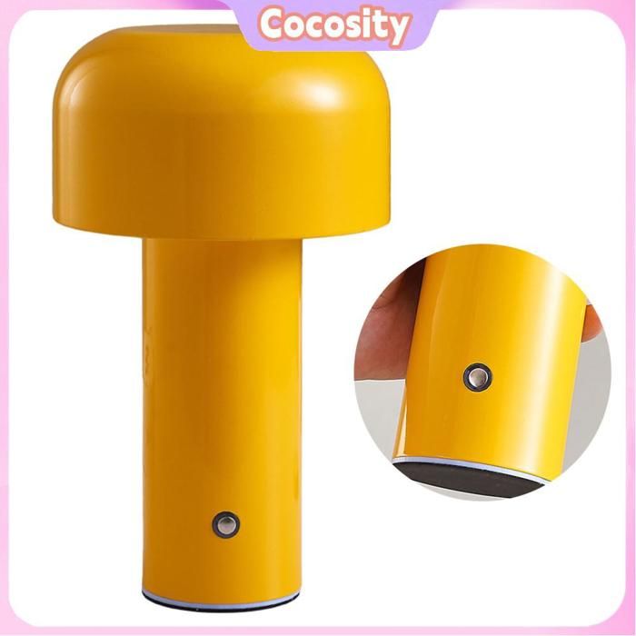 Cocosity Lampe de table de champignon (Jaune)de Champignons Lampe De Table Trois Couleurs De La puericulture veilleuse Jaune