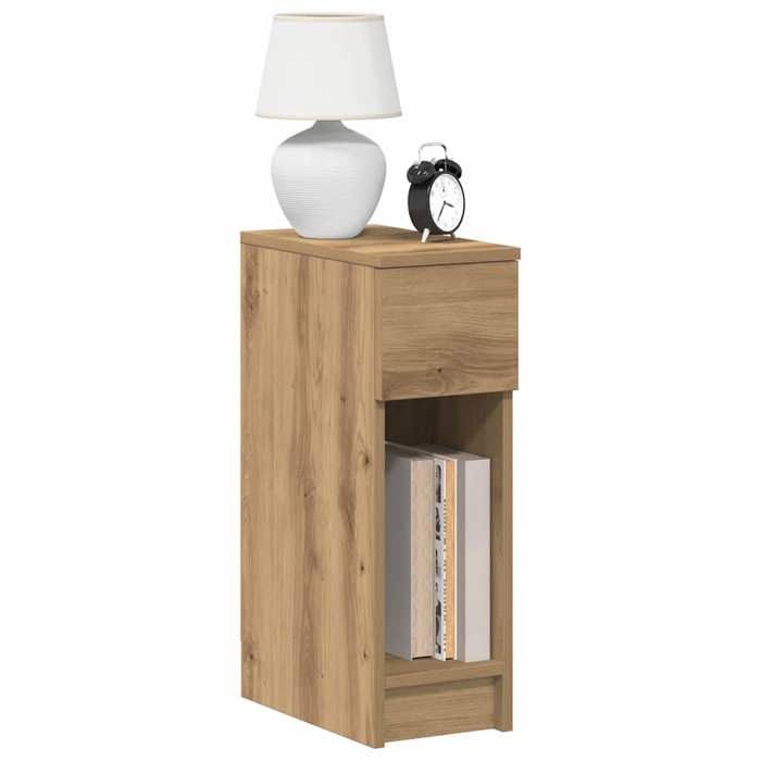Lot de 2 Armoires de chevet intemporel - vidaxl - Table de lit - bois dingénierie - chêne artisanal - 20 x 36 x 60 cm@ykt26z