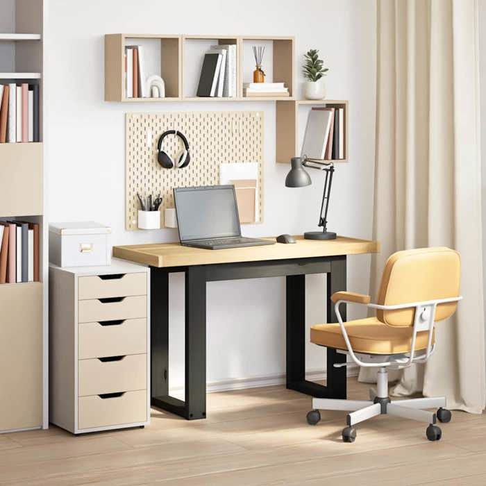 Magnifique Bureau NOAIN pieds en forme de U 120x50x75 cm bois massif pin poids: 17.3kg LL3640
