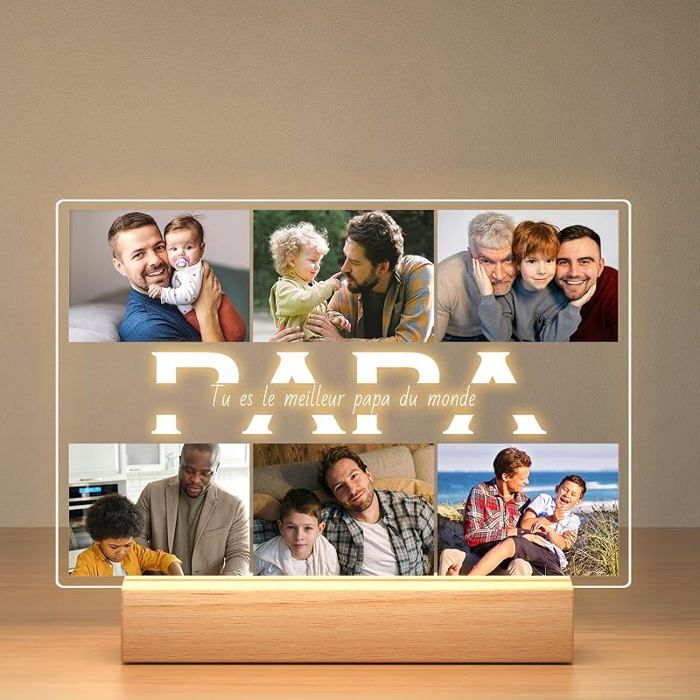 Cadre Photo Personnalisé Cadeau Papa Personnalisé Lampe Personnalisée Cliquez sur Personnaliser maintenant Style 09