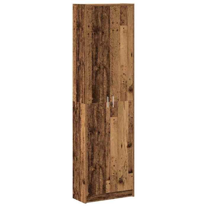 NOUVEAU Organisateur vêtements - Armoire penderie - Bois ancien - 55x25x189cm Bois dingénierie - Anti lhumidité - pour chambre121