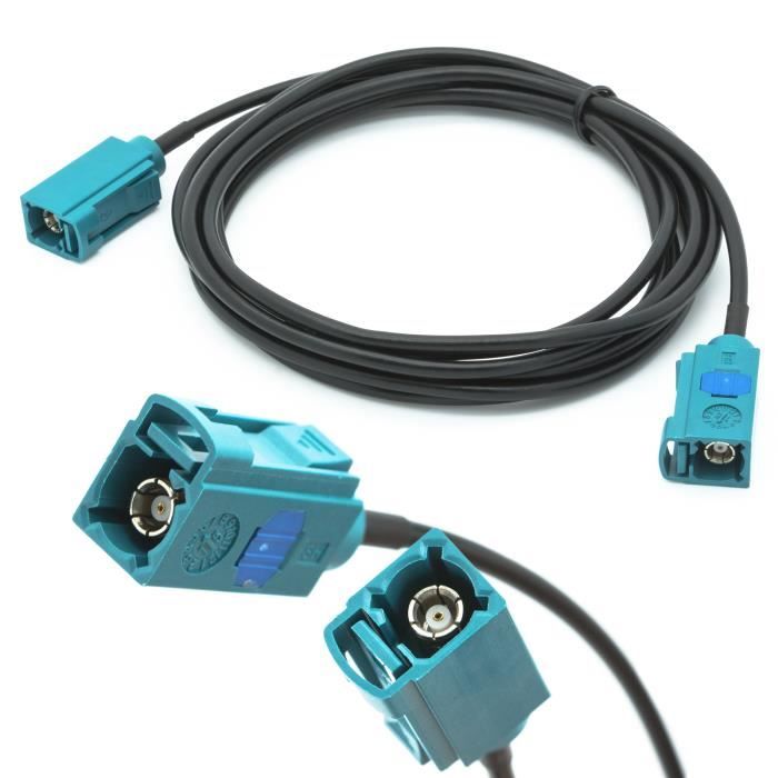 Adapter-Universe Antenne de voiture rallonge de 2 m de câble de rallonge  fakra femelle à fakra femelle z rg174 KFz Adaptateur pour - Achat / Vente  antenne auto-moto Adapter-Universe Antenne de -