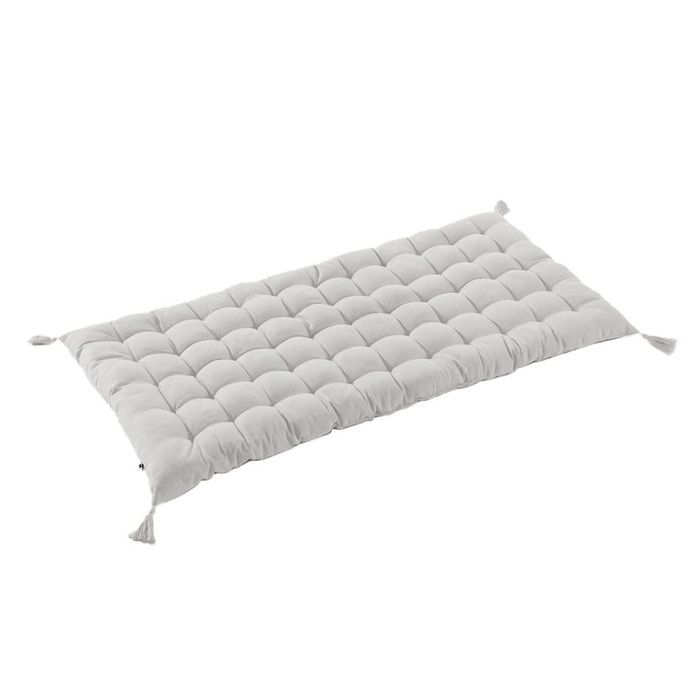 SOPHIE - Matelas de Sol avec pompons 60x120cm Coton Coloris Nuage