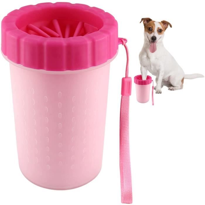 Comparer les prix de Nettoyeur Patte Chien, Nettoyeur de Pattes de Chien en Silicone Détachable Brosse De Nettoyage Pieds pour Chiens Chats Soins(Rouge)