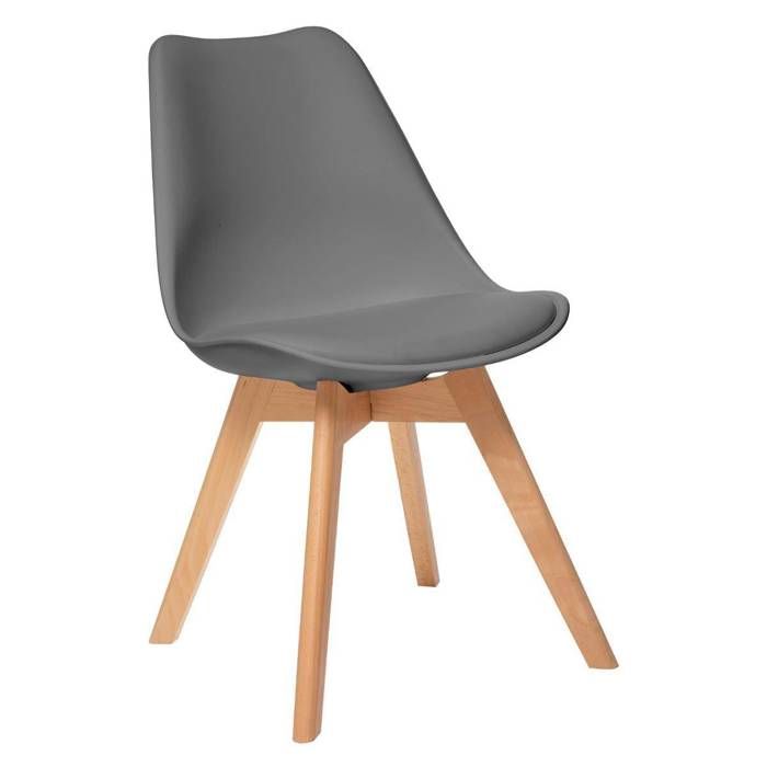 Chaise Baya pieds hêtre gris ardoise - Atmosphera Créateur dintérieur Chaise Baya pieds hêtre gris ardoise - Atmosphera Créateur dintérieur