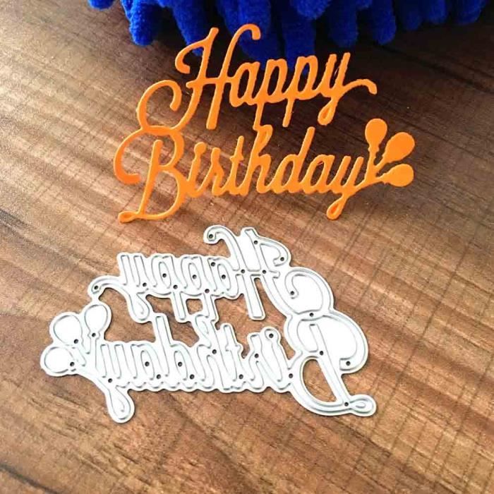 Joyeux Anniversaire Metal Coupe Dies Stencil Bricolage Scrapbooking Artisanat Embosser Album Carte Papier J Achat Vente Kit Scrapbooking Joyeux Anniversaire Metal Cdiscount