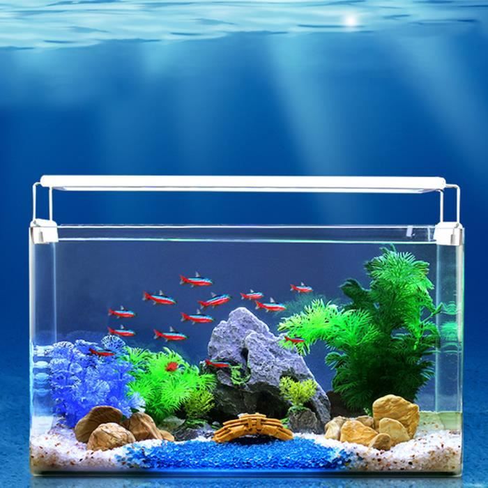 18W Lampe Aquarium LED Blanc Rouge Bleu Vert 50-60cm - Lumière Eclairage  Aquarium pour Poisson Plantes Aquatiques - Cdiscount